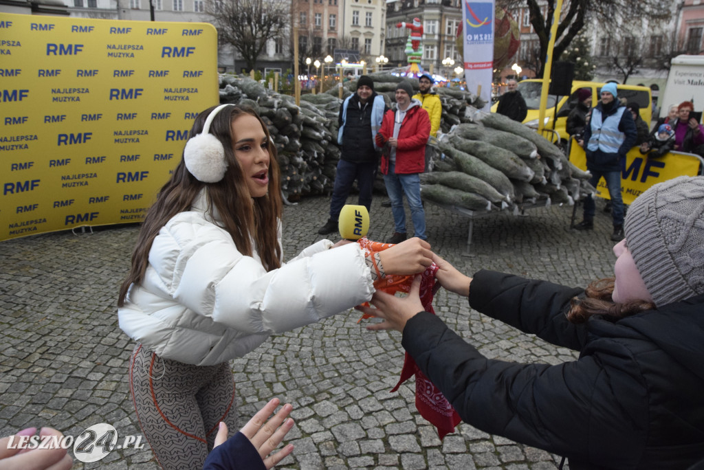 Choinki od RFM FM i Blanka na Rynku w Lesznie
