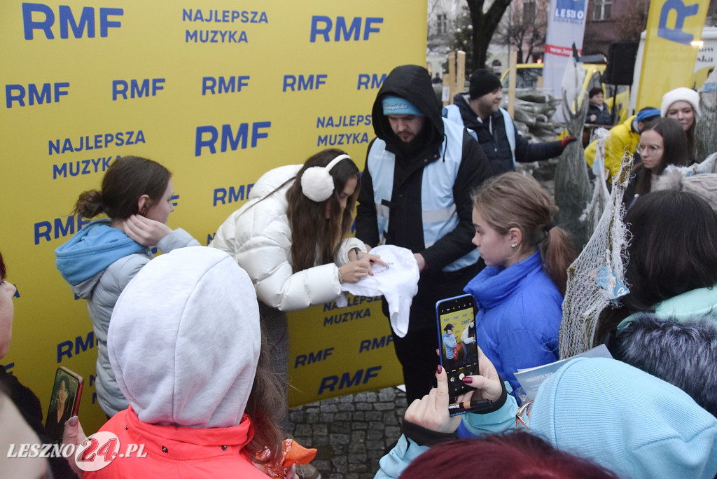 Choinki od RFM FM i Blanka na Rynku w Lesznie