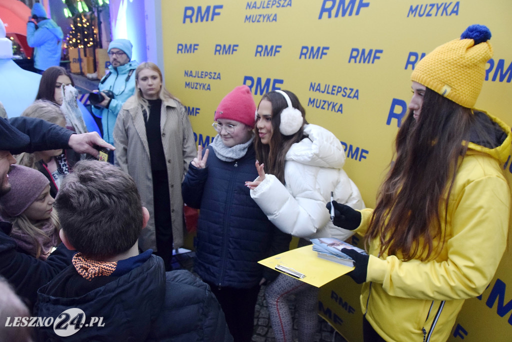Choinki od RFM FM i Blanka na Rynku w Lesznie
