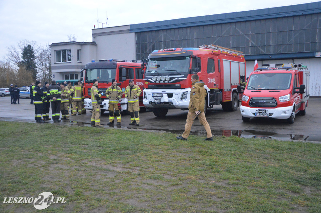 Ćwiczenia na lotnisku w Lesznie