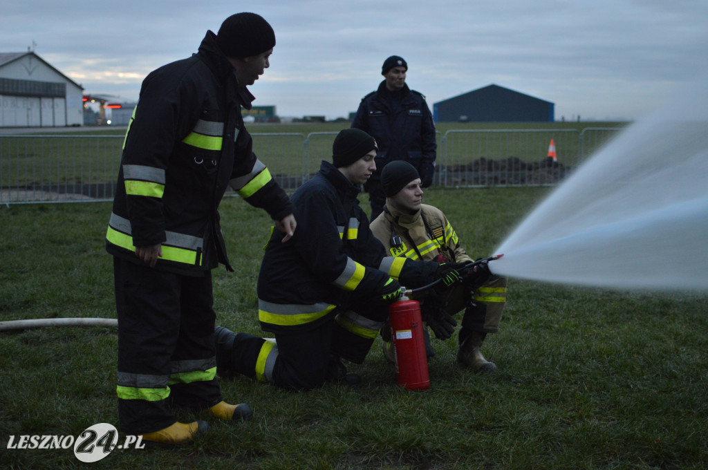Ćwiczenia na lotnisku w Lesznie