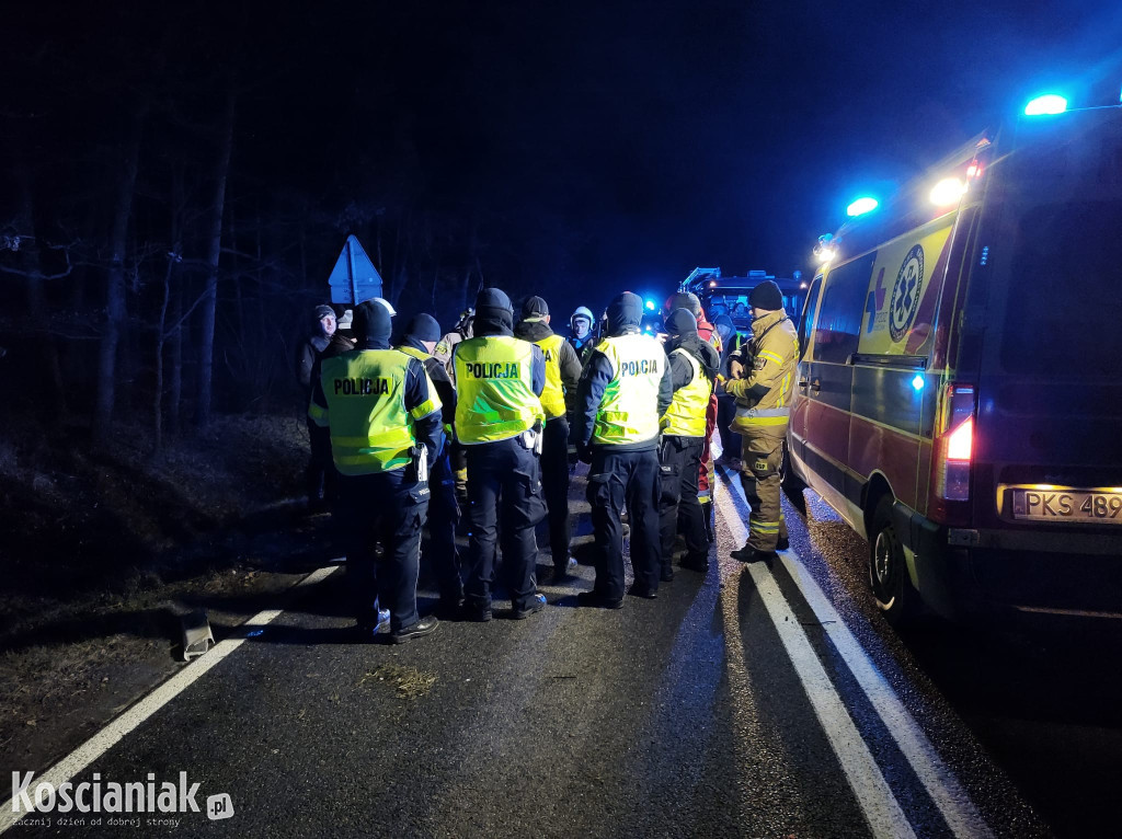 Śmiertelny wypadek na drodze Leszno-Krzywiń
