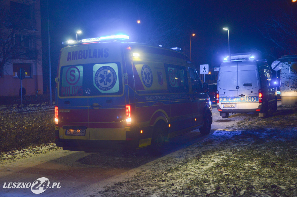 Kolizja radiowozu w Lesznie