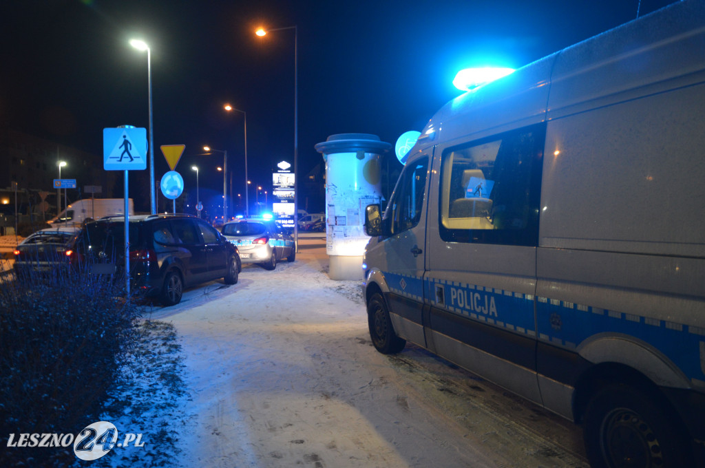 Kolizja radiowozu w Lesznie