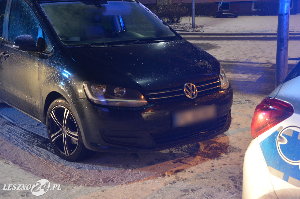 Kolizja radiowozu w Lesznie