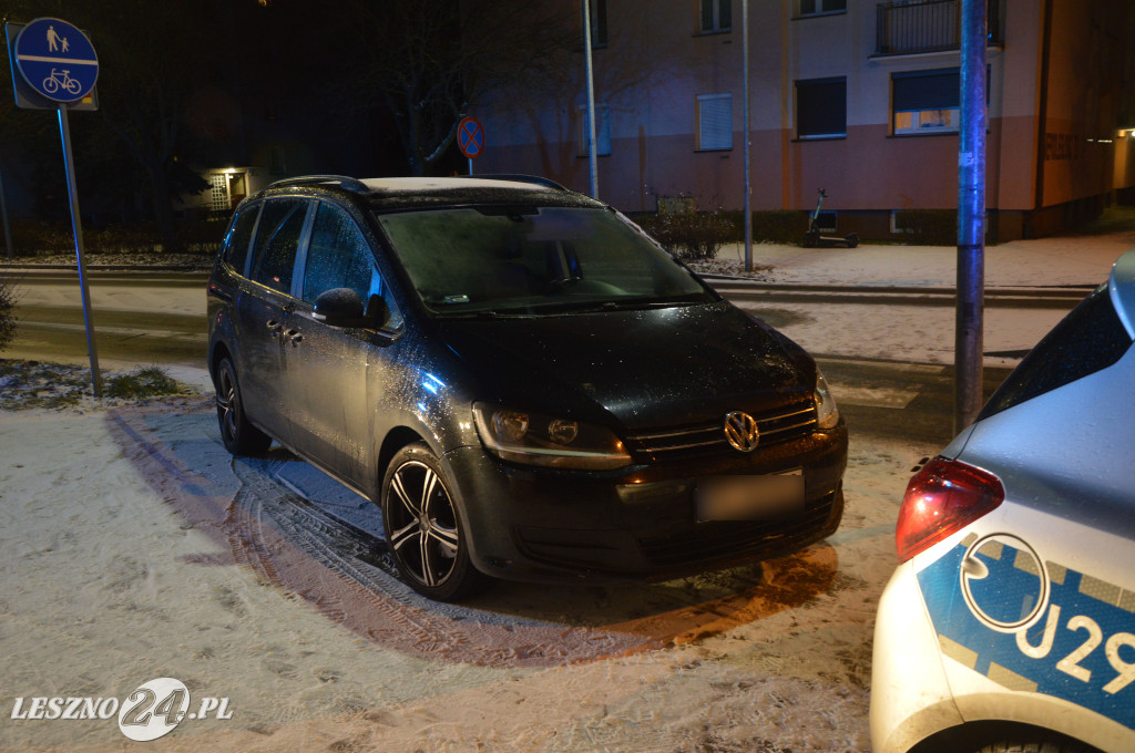 Kolizja radiowozu w Lesznie