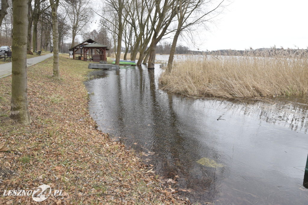Jezioro Łoniewskie wypełnione po brzegi