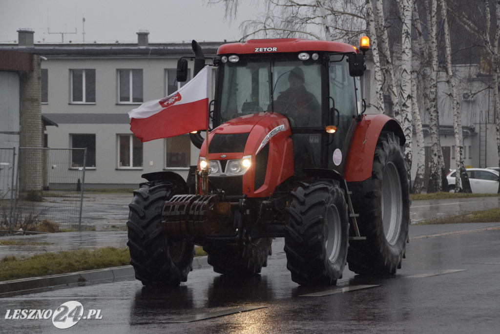 Protest rolniczy na węźle Leszno-Zachód na S5