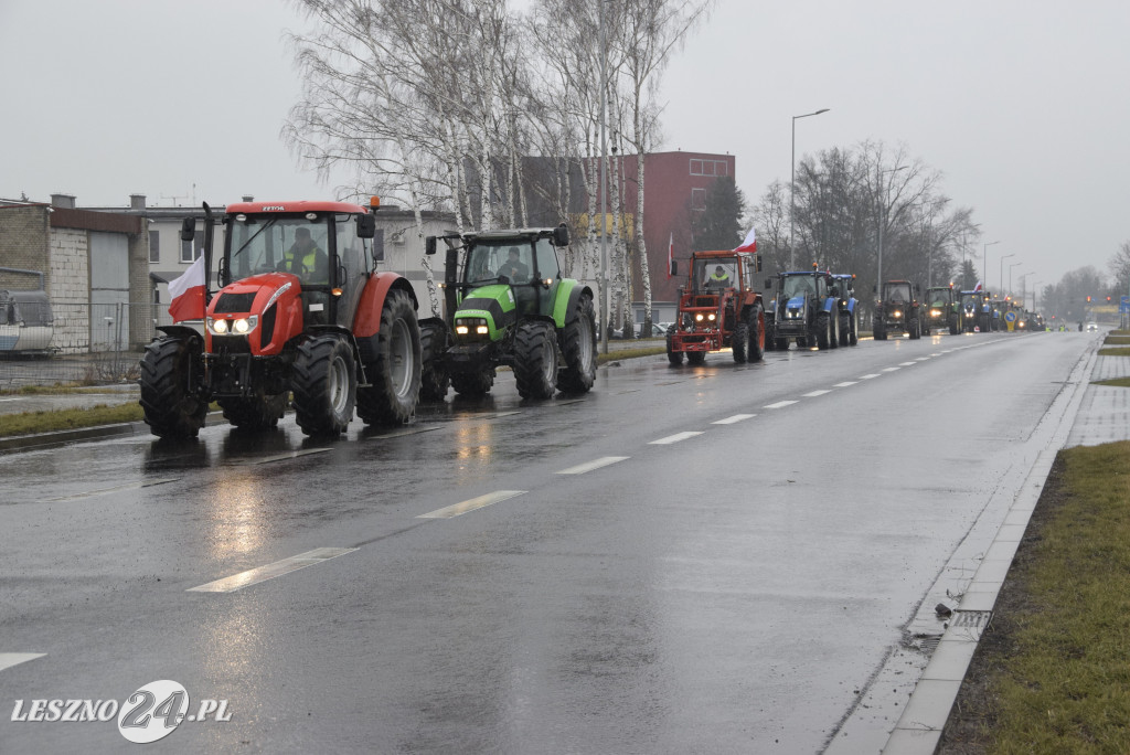 Protest rolniczy na węźle Leszno-Zachód na S5