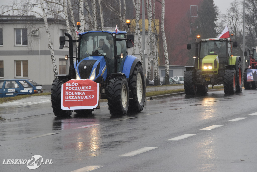 Protest rolniczy na węźle Leszno-Zachód na S5