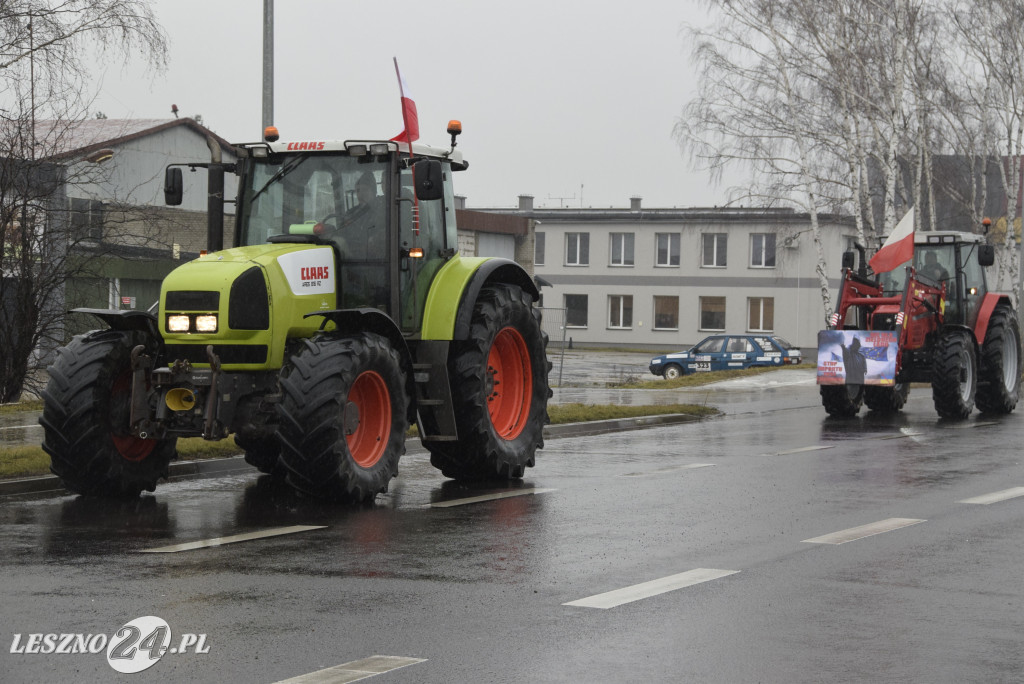 Protest rolniczy na węźle Leszno-Zachód na S5
