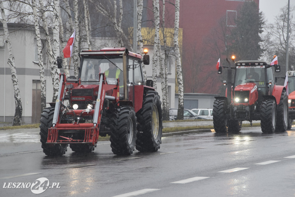 Protest rolniczy na węźle Leszno-Zachód na S5