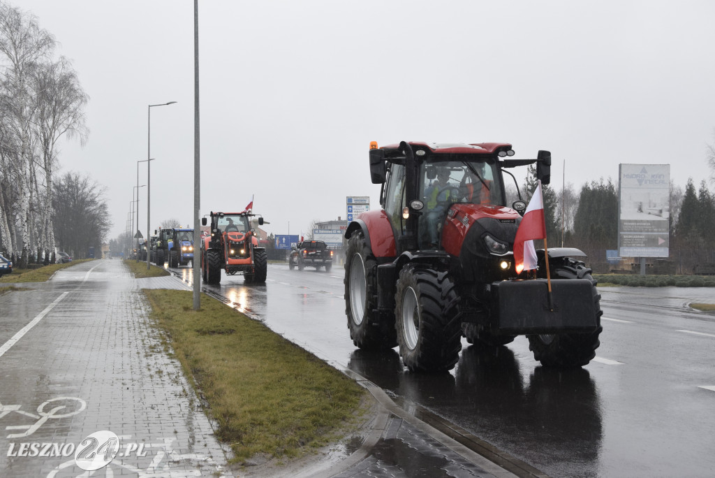 Protest rolniczy na węźle Leszno-Zachód na S5