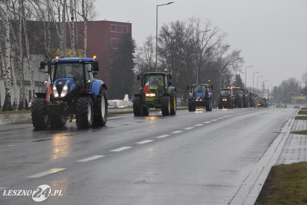 Protest rolniczy na węźle Leszno-Zachód na S5