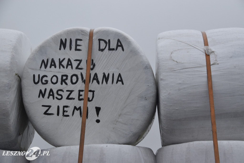 Protest rolniczy na węźle Leszno-Zachód na S5