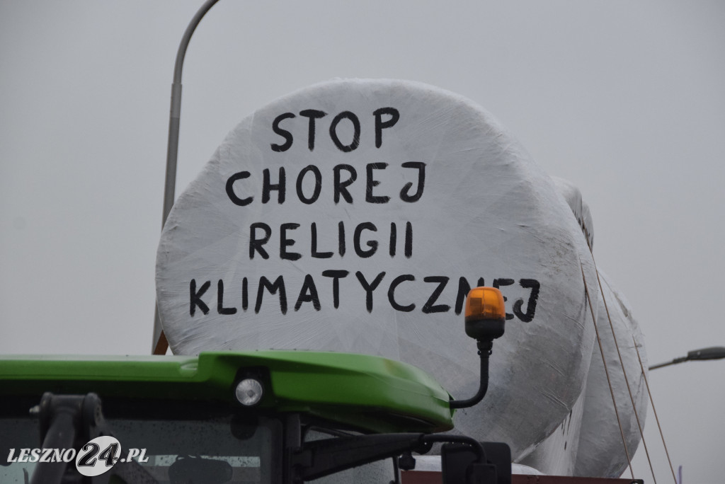 Protest rolniczy na węźle Leszno-Zachód na S5