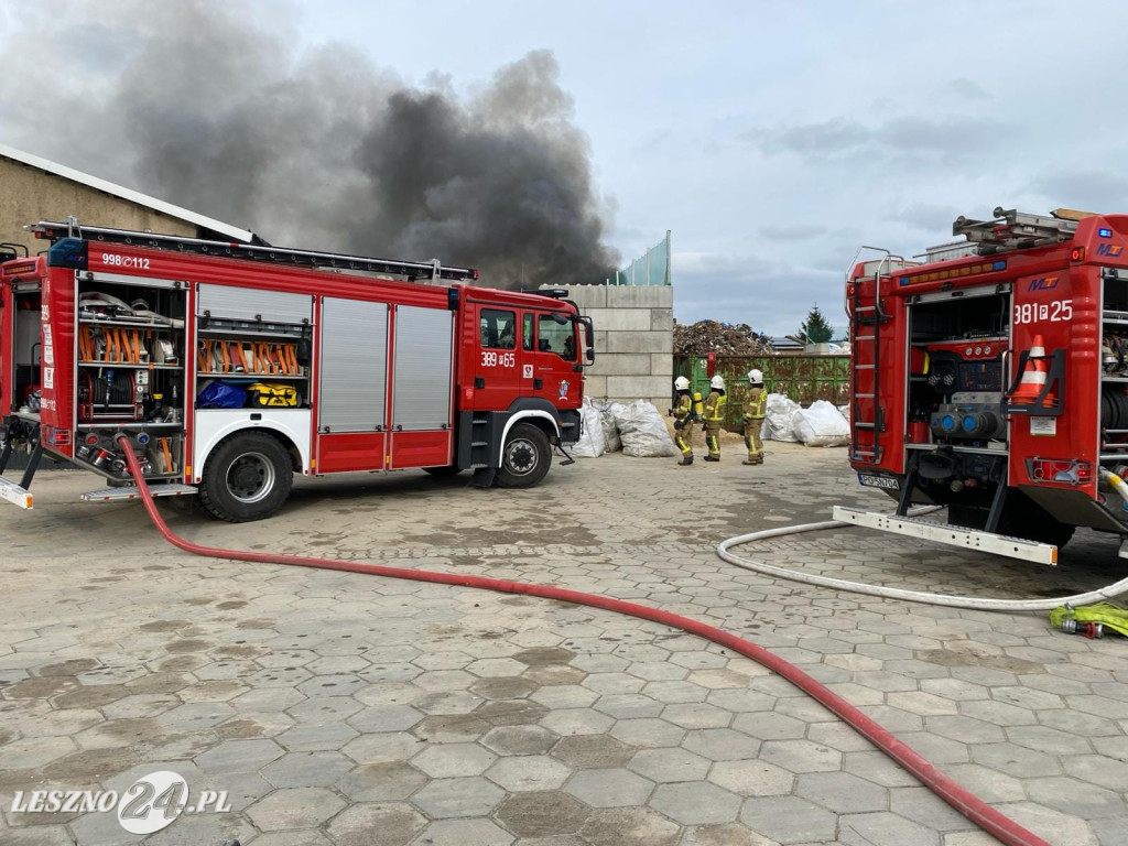 Pożar na składowisku odpadów
