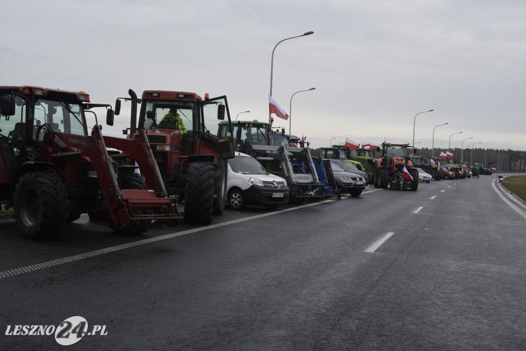 Strajk Rolników na węźle Leszno-Zachód - druga doba
