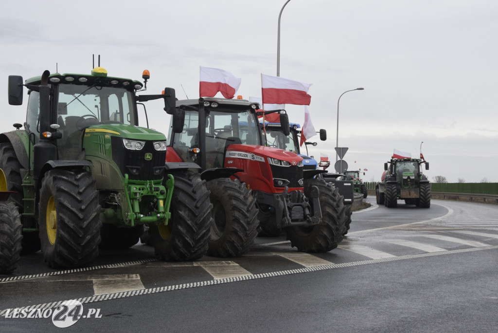 Strajk Rolników na węźle Leszno-Zachód - druga doba