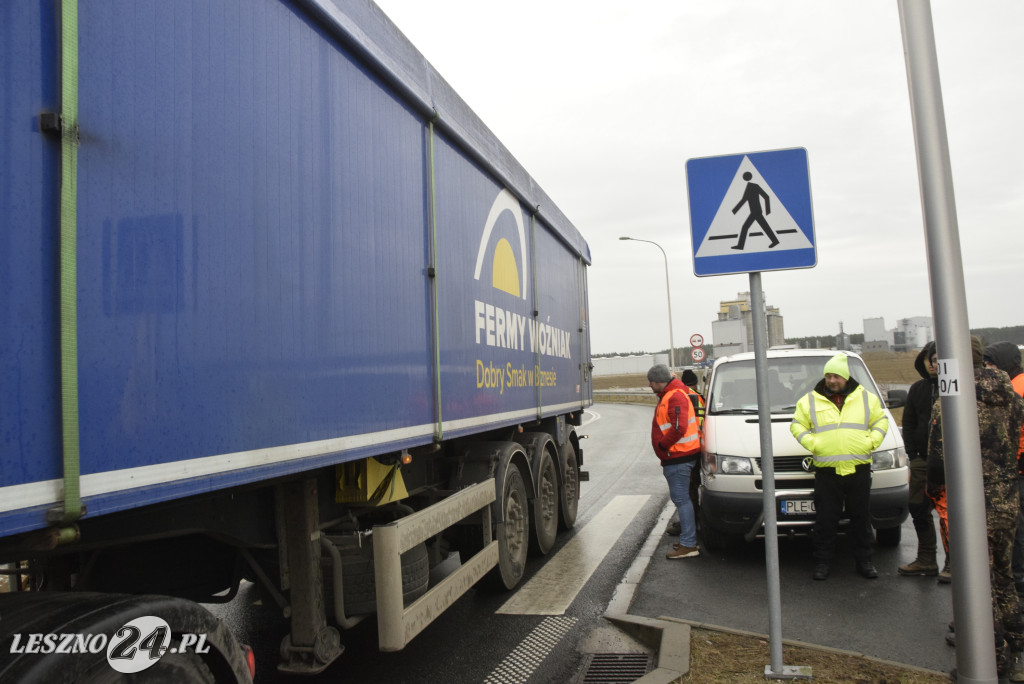 Strajk Rolników na węźle Leszno-Zachód - druga doba