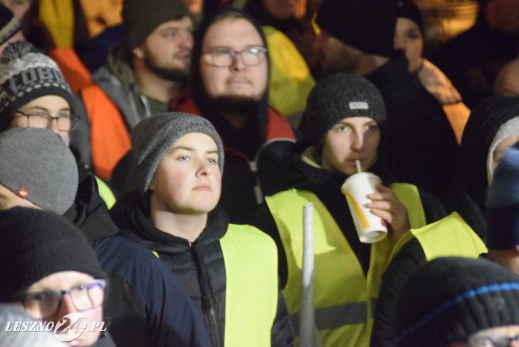 Nocne spotkanie na rolniczej blokadzie