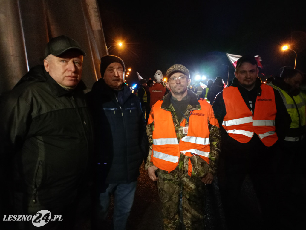 Nocne spotkanie na rolniczej blokadzie