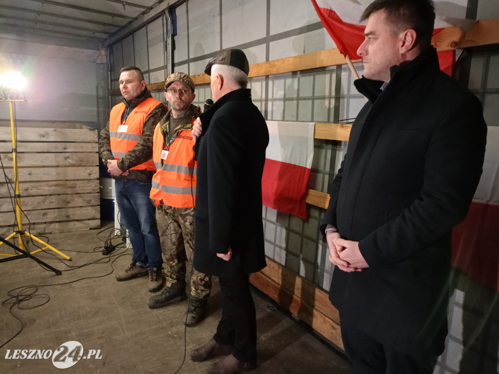 Nocne spotkanie na rolniczej blokadzie