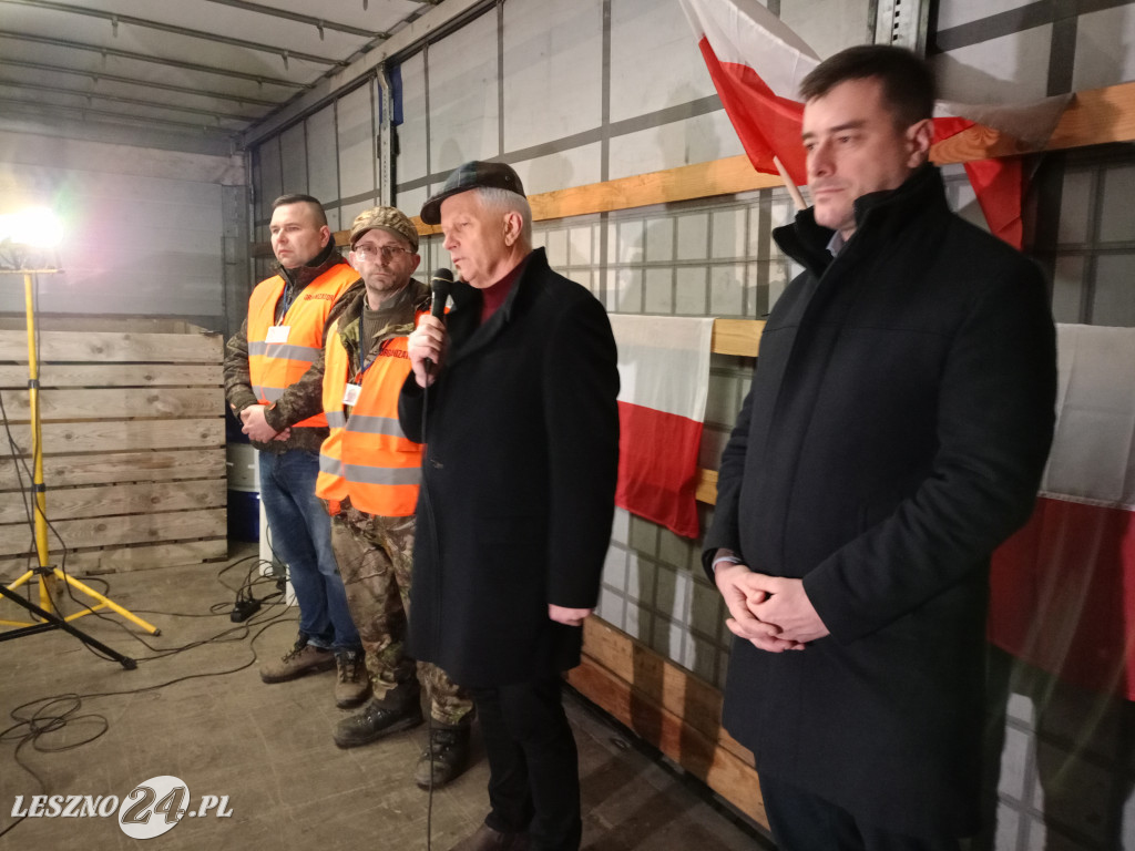 Nocne spotkanie na rolniczej blokadzie