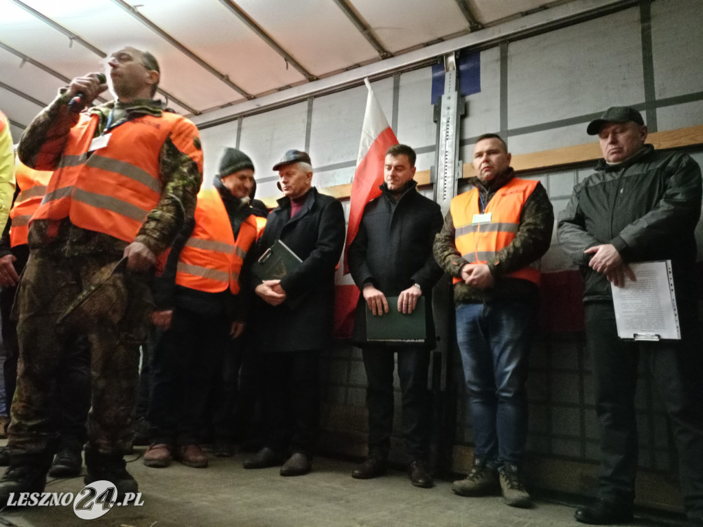 Nocne spotkanie na rolniczej blokadzie