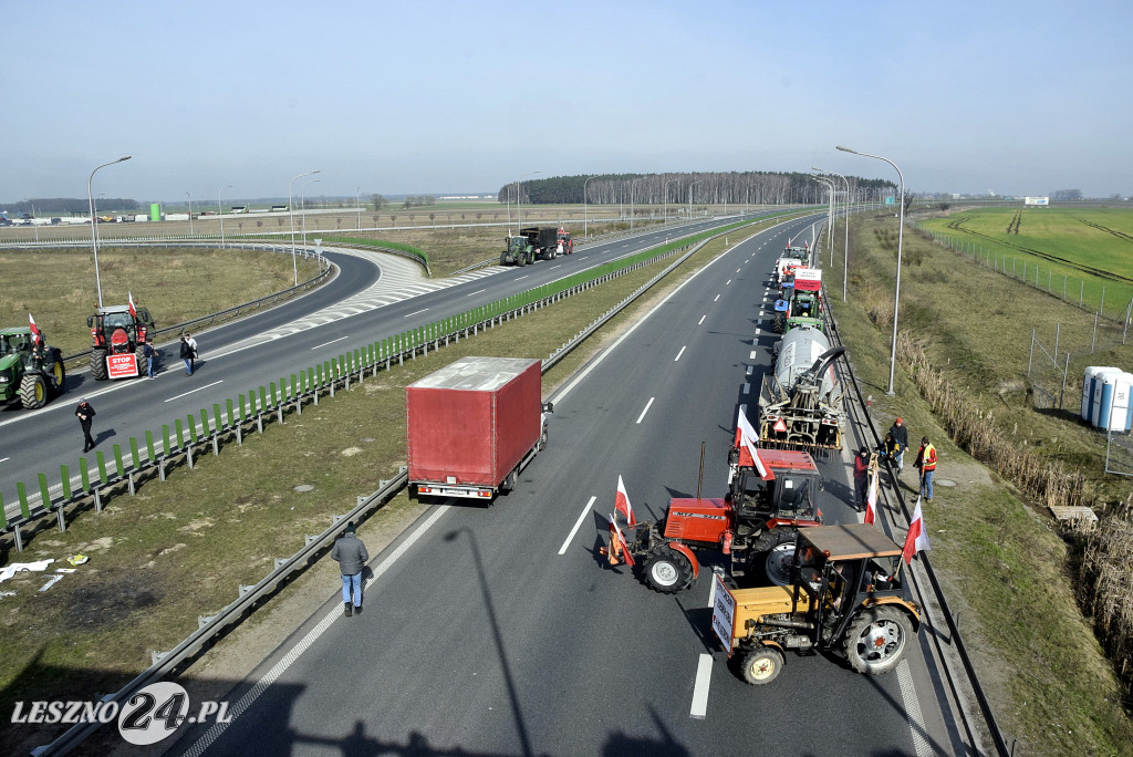 Strajk Rolników na węźle S5/DK12 Leszno-Zachód