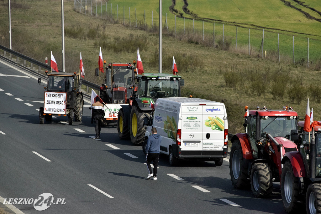 Strajk Rolników na węźle S5/DK12 Leszno-Zachód