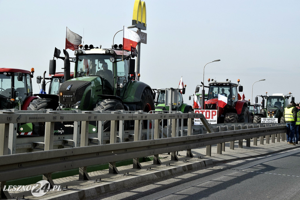 Strajk Rolników na węźle S5/DK12 Leszno-Zachód