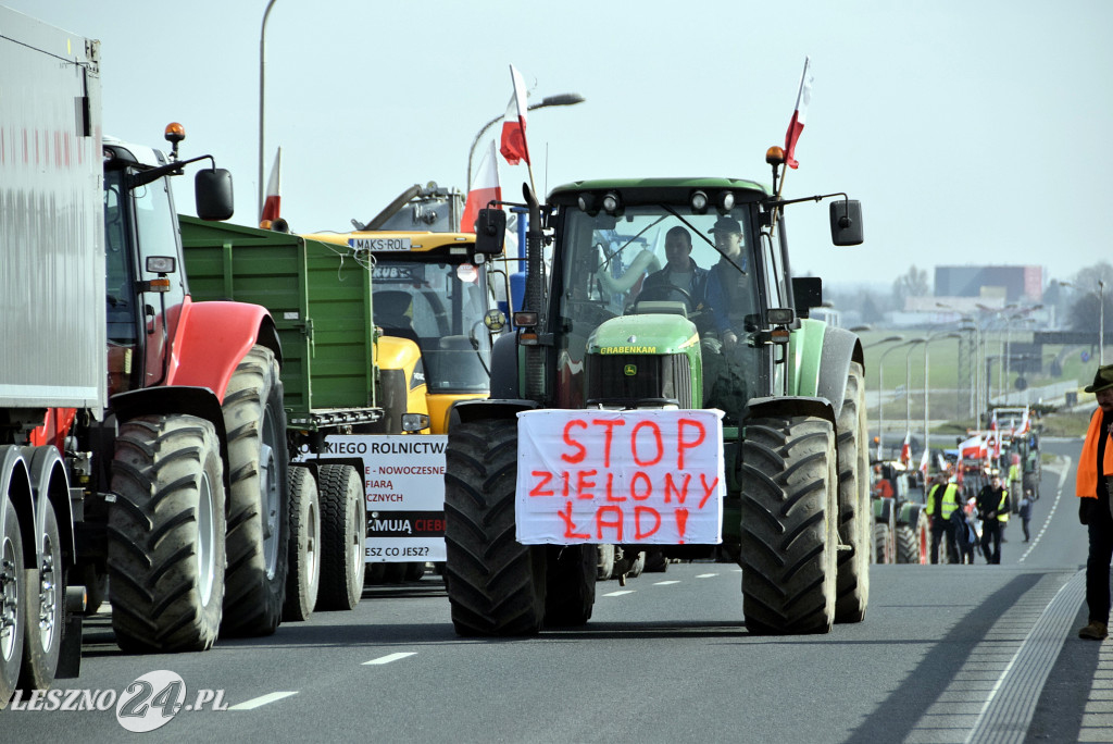Strajk Rolników na węźle S5/DK12 Leszno-Zachód