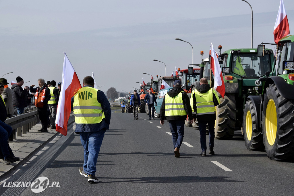 Strajk Rolników na węźle S5/DK12 Leszno-Zachód
