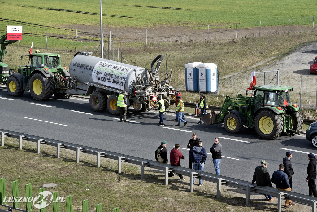 Strajk Rolników na węźle S5/DK12 Leszno-Zachód
