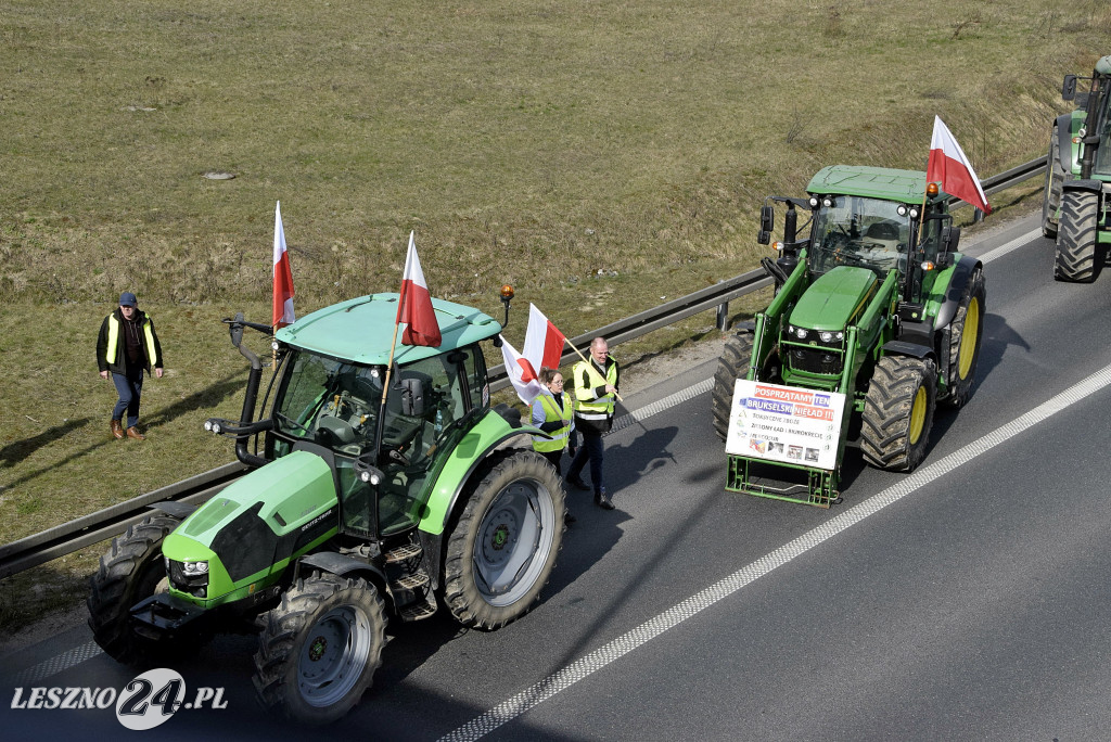 Strajk Rolników na węźle S5/DK12 Leszno-Zachód