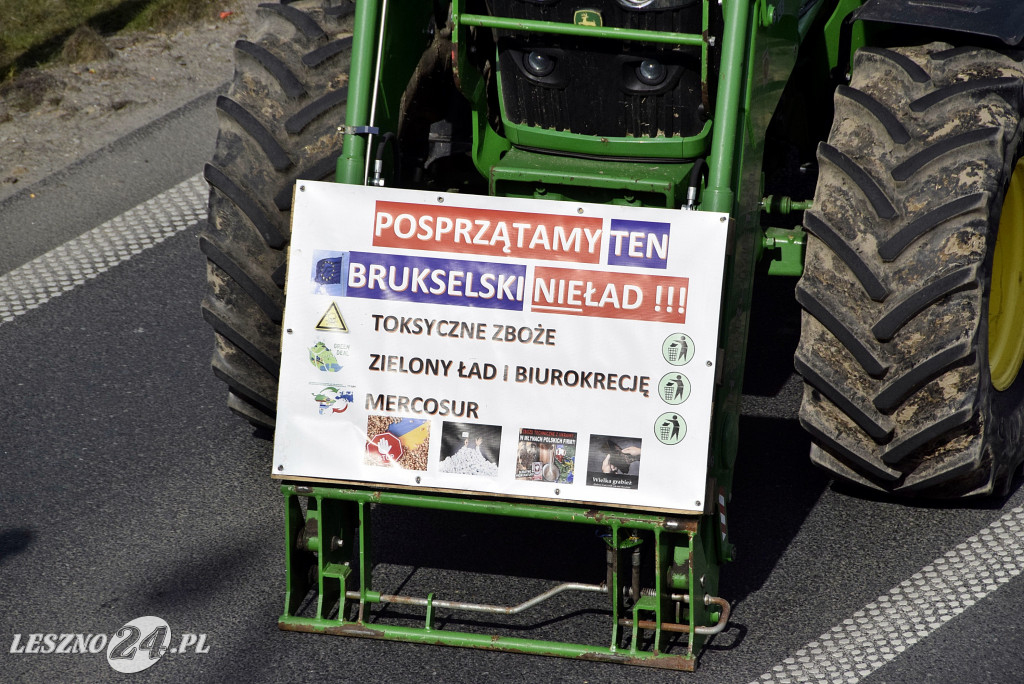 Strajk Rolników na węźle S5/DK12 Leszno-Zachód