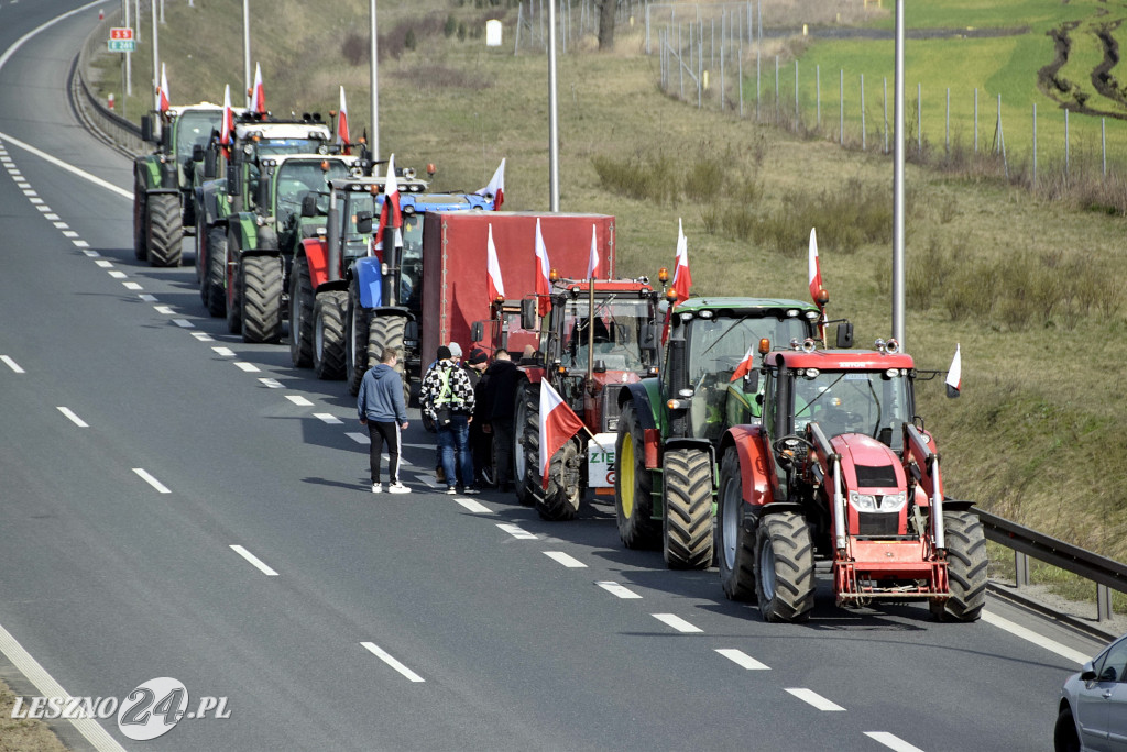Strajk Rolników na węźle S5/DK12 Leszno-Zachód