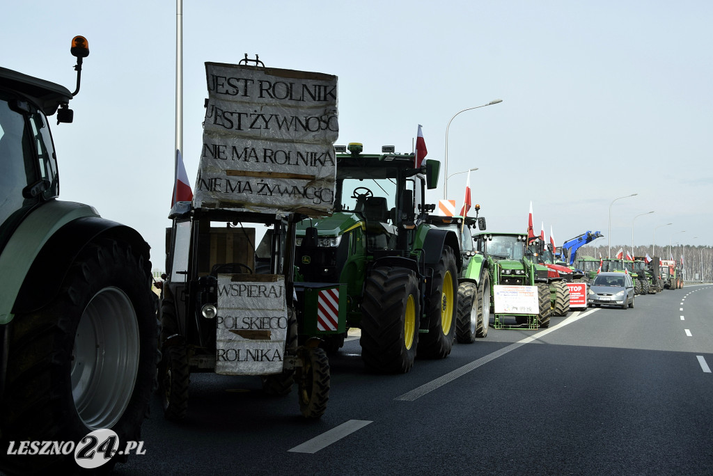 Strajk Rolników na węźle S5/DK12 Leszno-Zachód