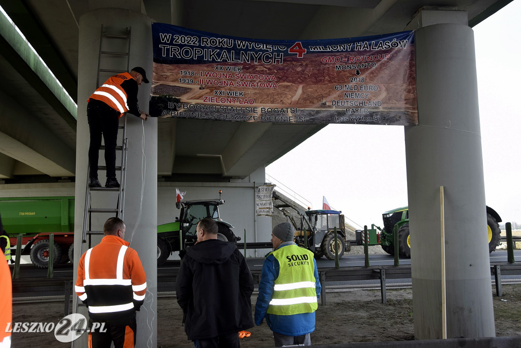 Strajk Rolników na węźle S5/DK12 Leszno-Zachód