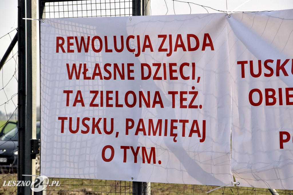 Strajk Rolników na węźle S5/DK12 Leszno-Zachód