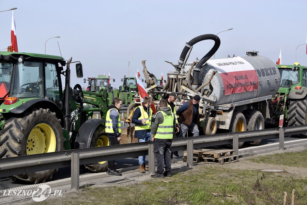 Strajk Rolników na węźle S5/DK12 Leszno-Zachód