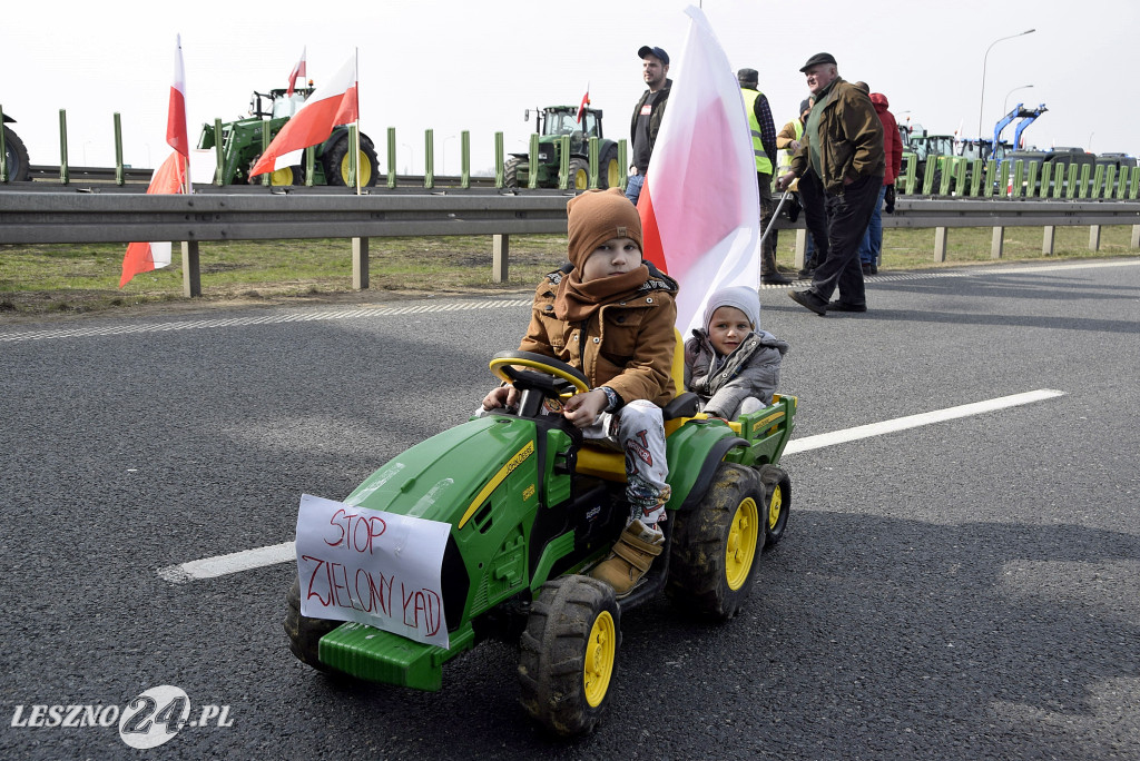 Strajk Rolników na węźle S5/DK12 Leszno-Zachód