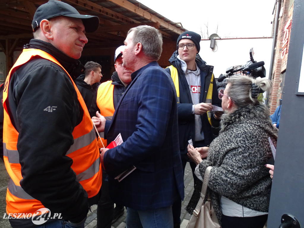 Rolnicy przyjechali na konwencję PiS w Lesznie