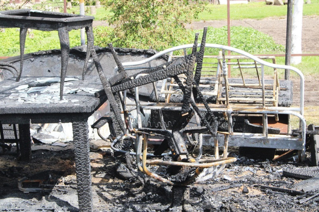 Pożar hal sprzedażowych w Czaczu