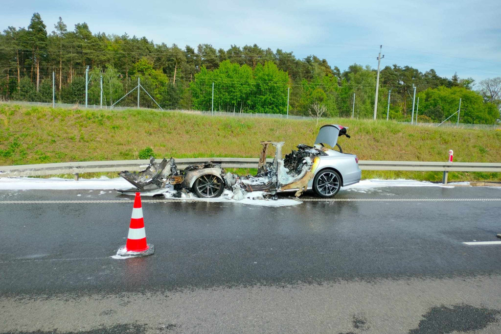 Pożar audi - straty ogromne
