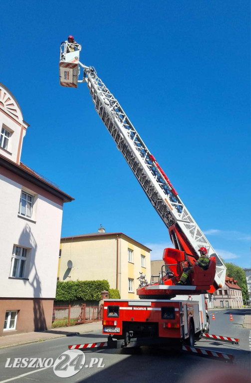 Działania strażaków przy Marcinkowskiego