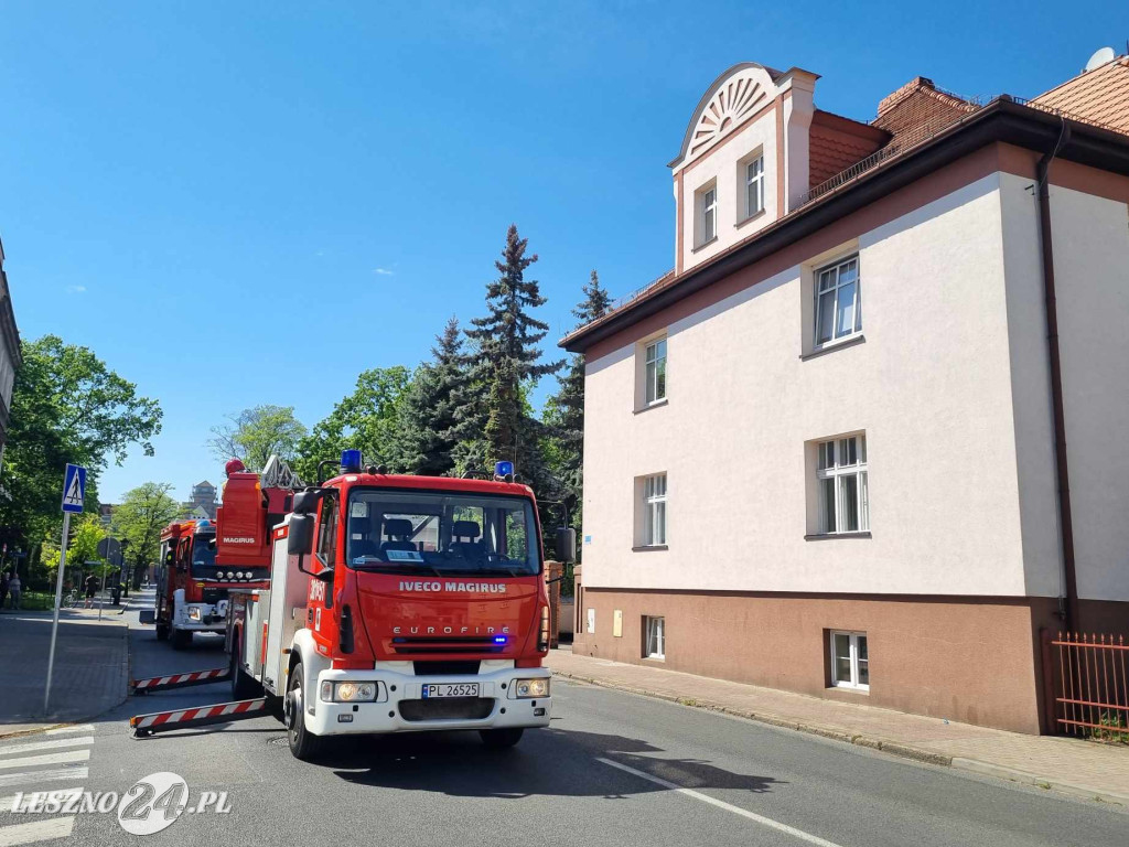 Działania strażaków przy Marcinkowskiego