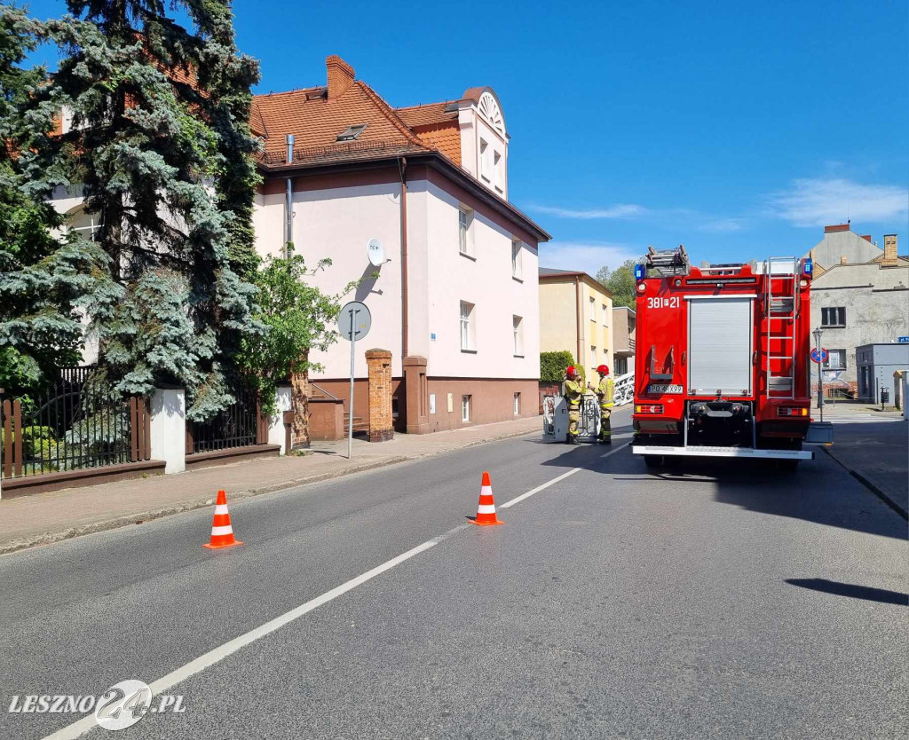 Działania strażaków przy Marcinkowskiego