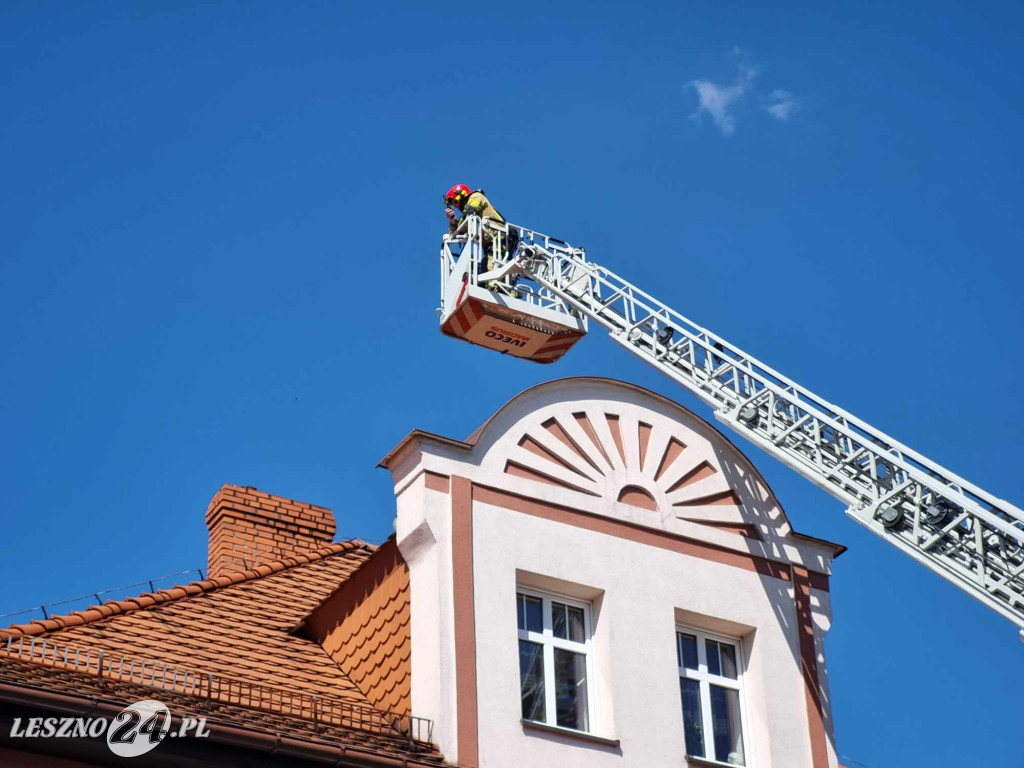 Działania strażaków przy Marcinkowskiego